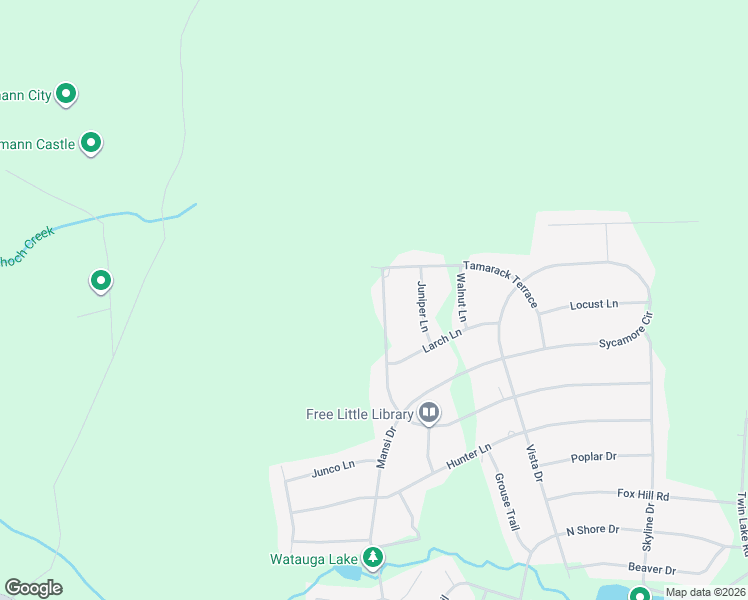 map of restaurants, bars, coffee shops, grocery stores, and more near 1007 Sassafras Road in Albrightsville