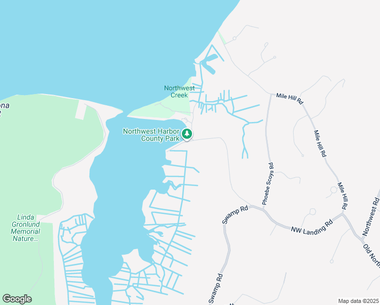 map of restaurants, bars, coffee shops, grocery stores, and more near 100 Northwest Landing Road in East Hampton