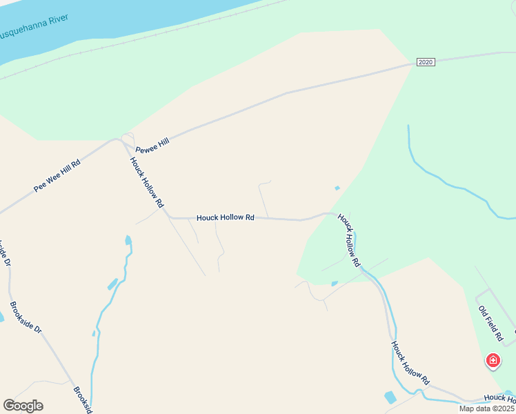 map of restaurants, bars, coffee shops, grocery stores, and more near 127 Houck Hollow Road in Bloomsburg