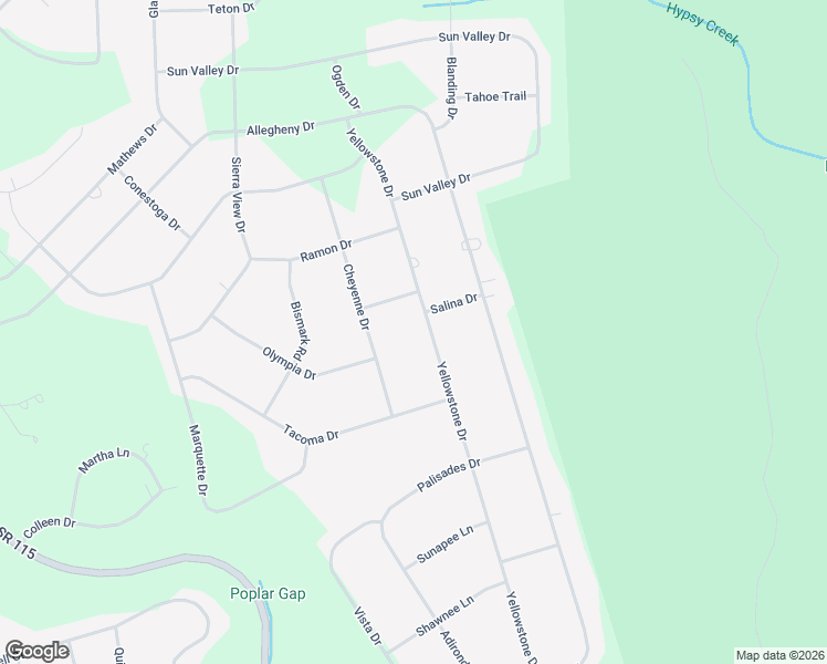 map of restaurants, bars, coffee shops, grocery stores, and more near 2321 Yellowstone Dr in Blakeslee