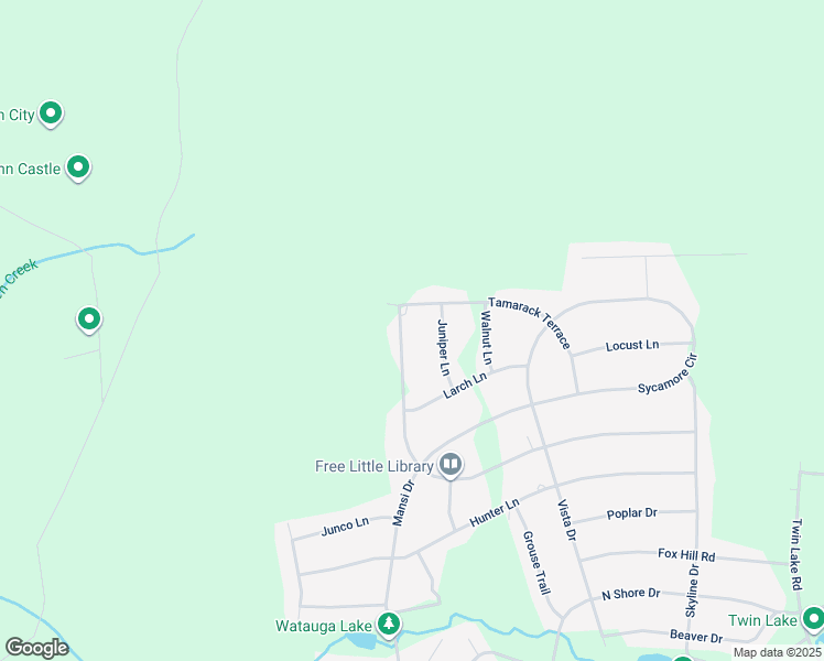map of restaurants, bars, coffee shops, grocery stores, and more near 9 Sassafras Road in Albrightsville
