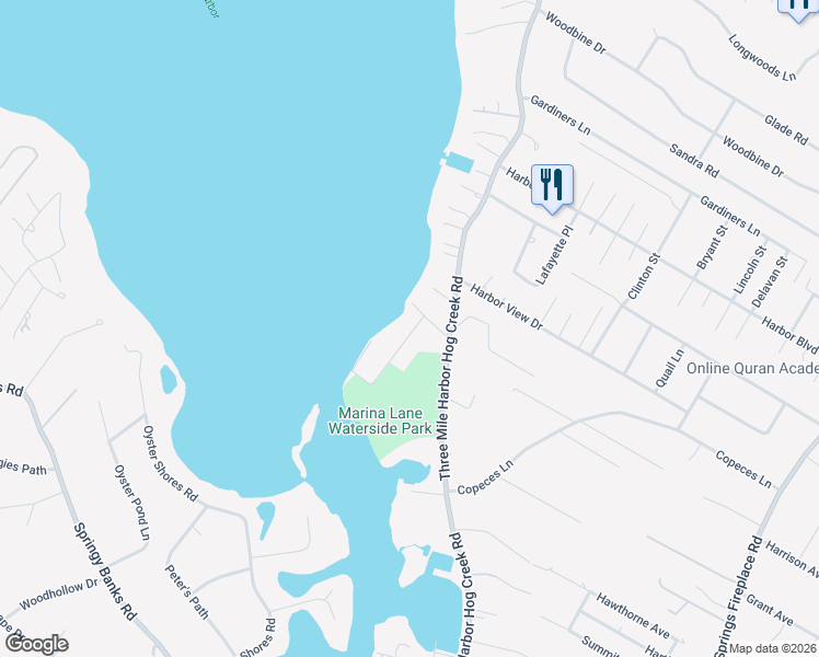 map of restaurants, bars, coffee shops, grocery stores, and more near 7 Breeze Hill Road in East Hampton