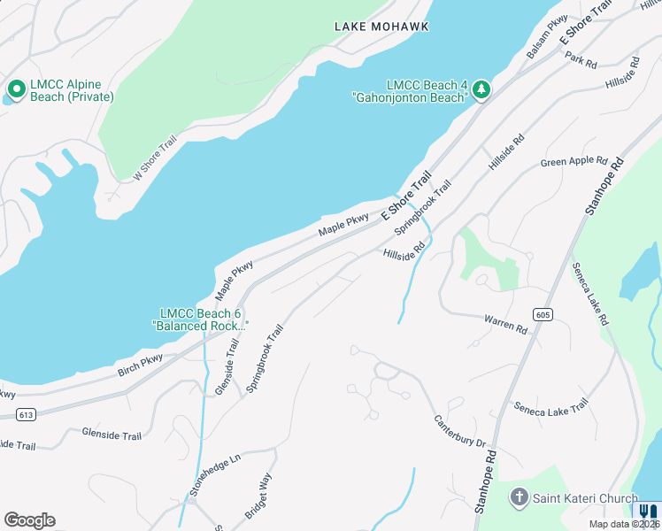 map of restaurants, bars, coffee shops, grocery stores, and more near 12 Fern Road in Sparta