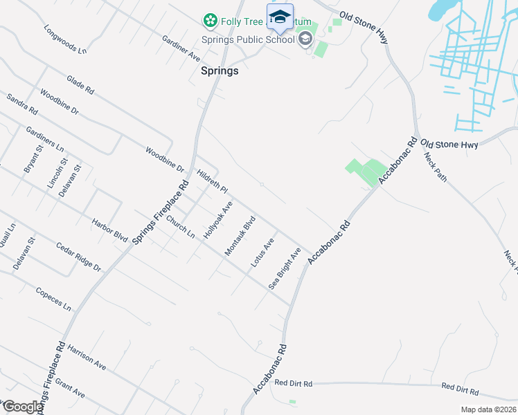 map of restaurants, bars, coffee shops, grocery stores, and more near 38 Hildreth Place in East Hampton