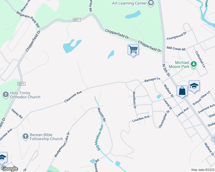 map of restaurants, bars, coffee shops, grocery stores, and more near 2313 Clearview Avenue in Stroudsburg