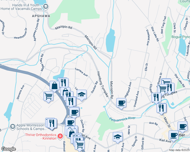 map of restaurants, bars, coffee shops, grocery stores, and more near 24 Terrace Ave in Butler