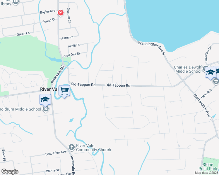 map of restaurants, bars, coffee shops, grocery stores, and more near 395 Old Tappan Road in Old Tappan