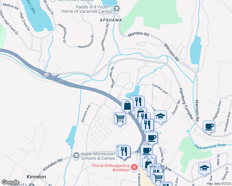 map of restaurants, bars, coffee shops, grocery stores, and more near 132 Barrister Drive in Butler