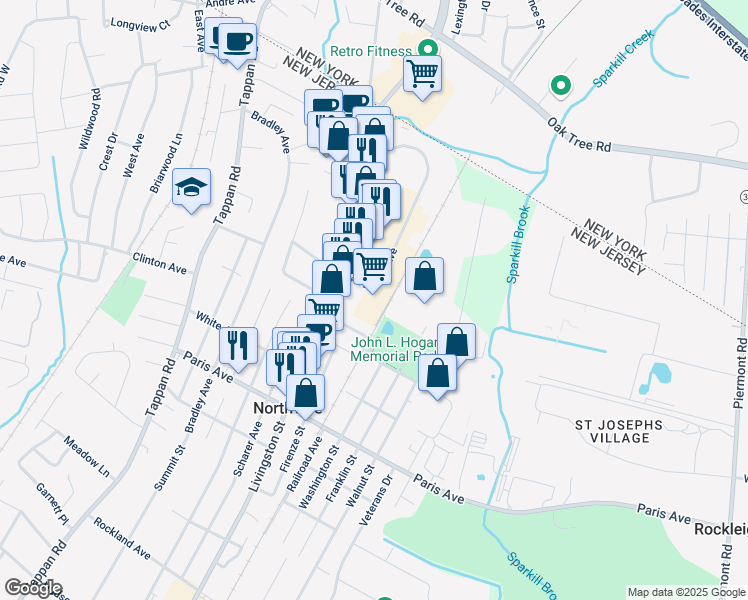 map of restaurants, bars, coffee shops, grocery stores, and more near 206 Pegasus Avenue in Northvale
