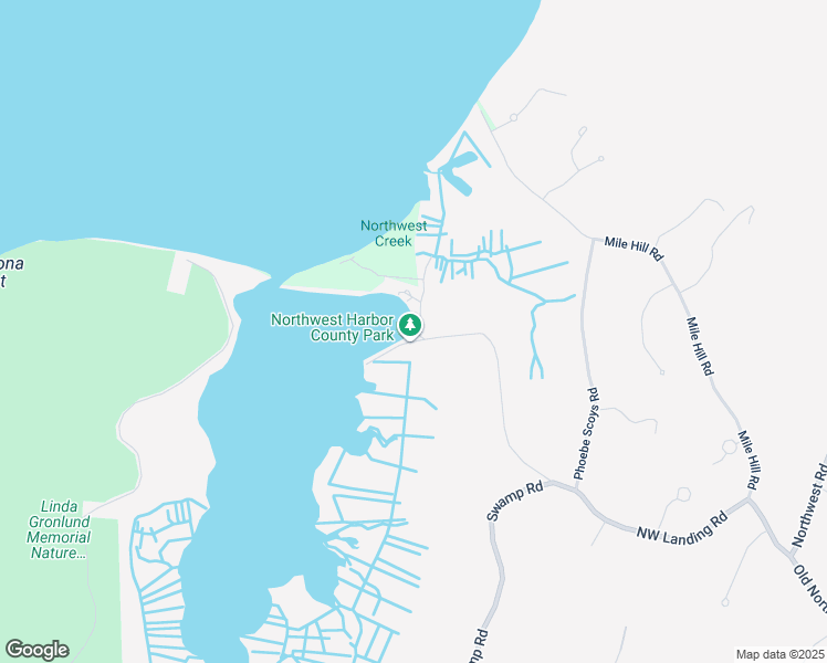 map of restaurants, bars, coffee shops, grocery stores, and more near 100 Northwest Landing Road in East Hampton