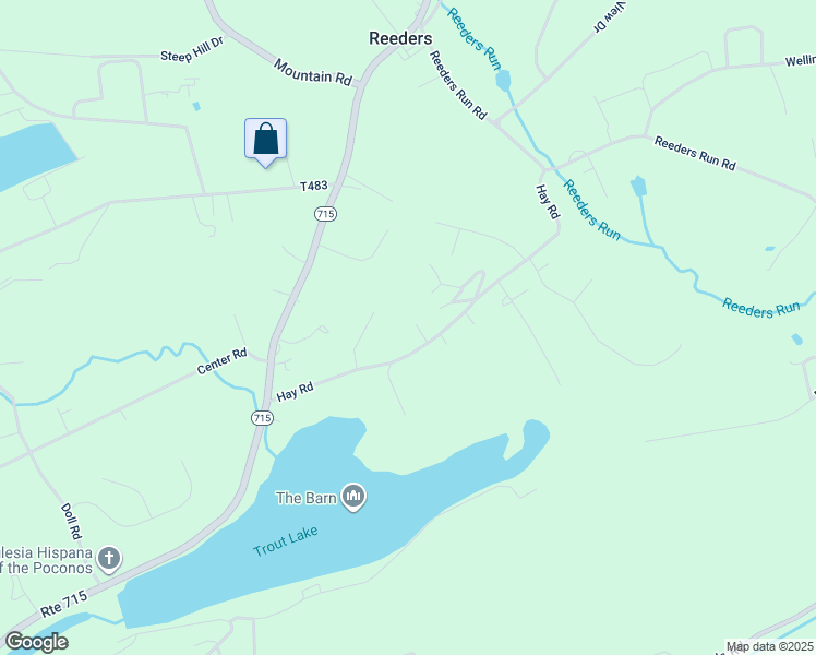 map of restaurants, bars, coffee shops, grocery stores, and more near 1511 Mill Court in Stroudsburg