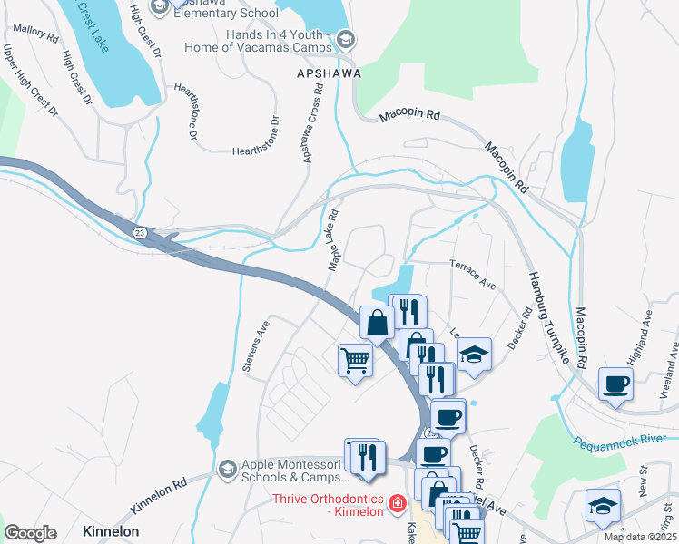 map of restaurants, bars, coffee shops, grocery stores, and more near 132 Barrister Drive in Butler