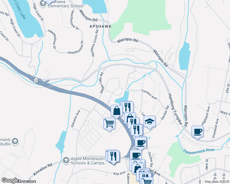 map of restaurants, bars, coffee shops, grocery stores, and more near 211 Terrace Lake Drive in Butler