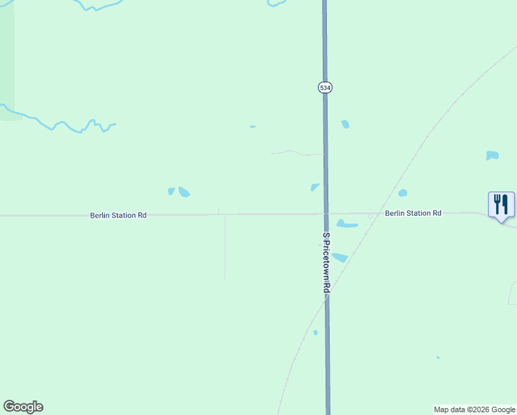 map of restaurants, bars, coffee shops, grocery stores, and more near 15914 Berlin Station Road in Berlin Center