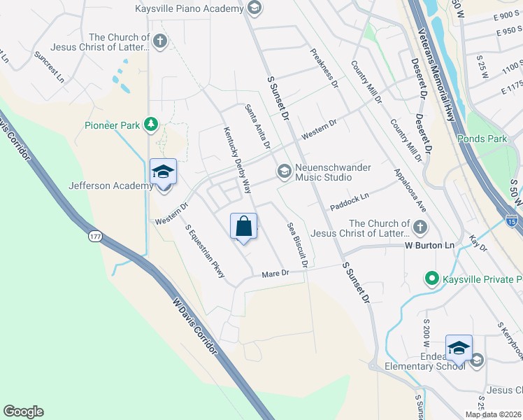 map of restaurants, bars, coffee shops, grocery stores, and more near 767 Pegasus Drive in Kaysville