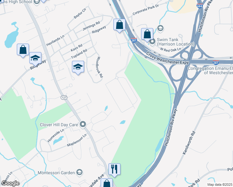 map of restaurants, bars, coffee shops, grocery stores, and more near 1133 Westchester Avenue in White Plains