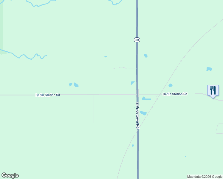 map of restaurants, bars, coffee shops, grocery stores, and more near 15914 Berlin Station Road in Berlin Center