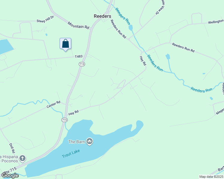map of restaurants, bars, coffee shops, grocery stores, and more near 311 Brushy Lane in Stroudsburg