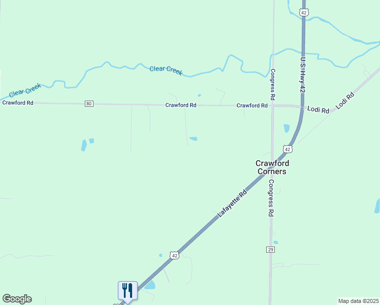 map of restaurants, bars, coffee shops, grocery stores, and more near 10292 Crawford Road in Homerville
