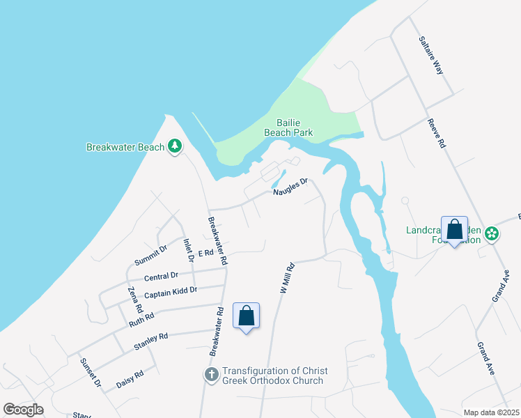 map of restaurants, bars, coffee shops, grocery stores, and more near 802 Naugles Drive in Mattituck