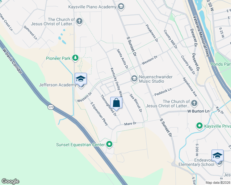 map of restaurants, bars, coffee shops, grocery stores, and more near 822 Steeple Chase Drive in Kaysville