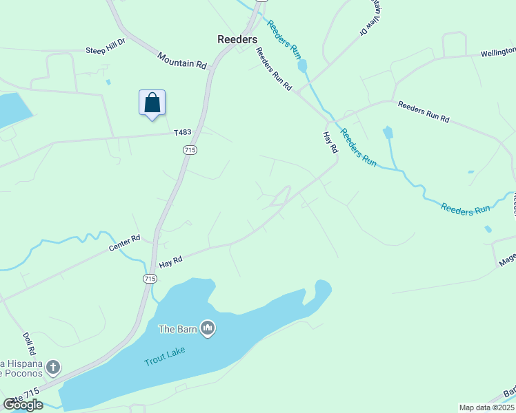 map of restaurants, bars, coffee shops, grocery stores, and more near 311 Brushy Lane in Stroudsburg