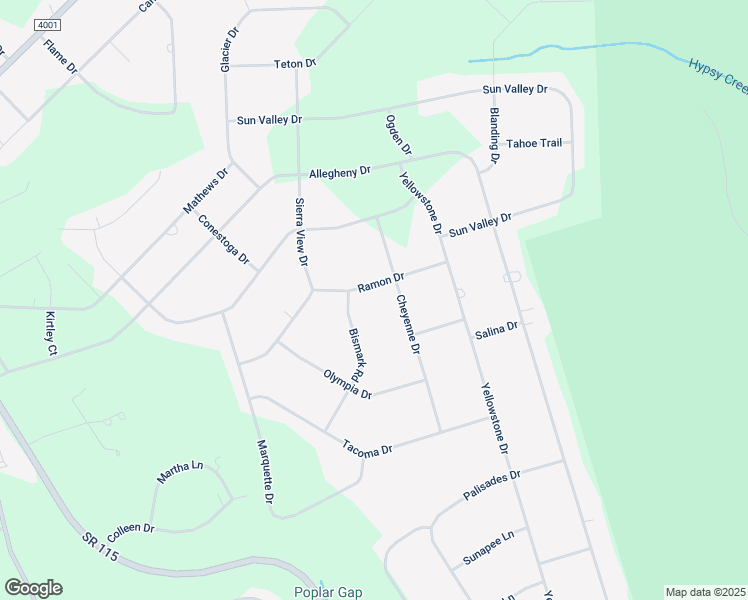 map of restaurants, bars, coffee shops, grocery stores, and more near 2607 Ramon Drive in Blakeslee