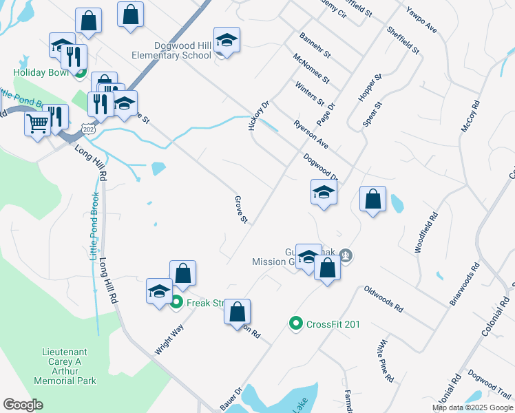 map of restaurants, bars, coffee shops, grocery stores, and more near 152 Page Drive in Oakland