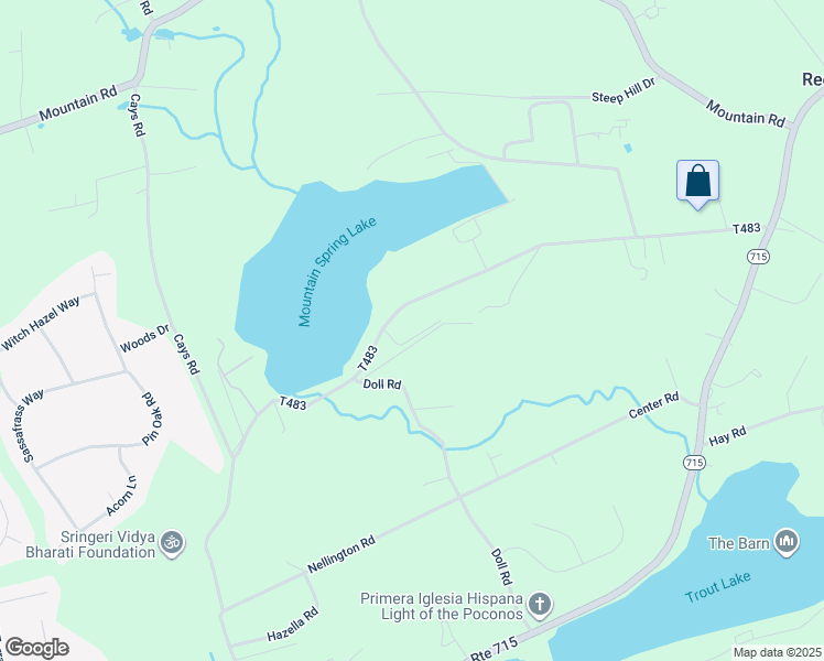 map of restaurants, bars, coffee shops, grocery stores, and more near 1421 Sunset Lane in Stroudsburg