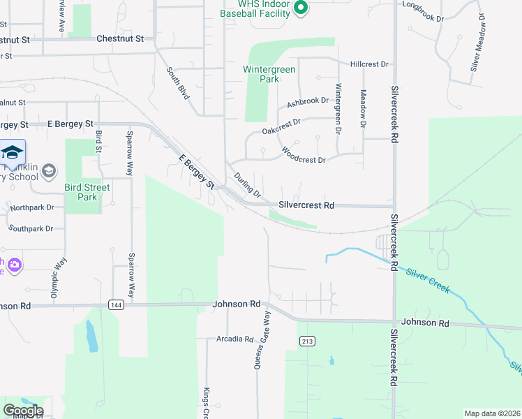 map of restaurants, bars, coffee shops, grocery stores, and more near 593 Silvercrest Road in Wadsworth