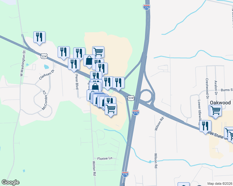 map of restaurants, bars, coffee shops, grocery stores, and more near 2001 Harbor Road in Edinburg
