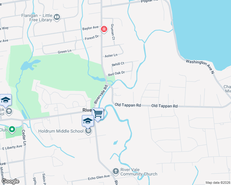 map of restaurants, bars, coffee shops, grocery stores, and more near 3 Recktenwald Court in Old Tappan