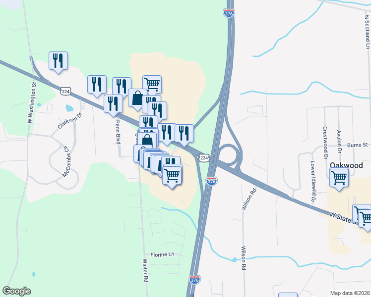 map of restaurants, bars, coffee shops, grocery stores, and more near 2001 Harbor Road in Edinburg