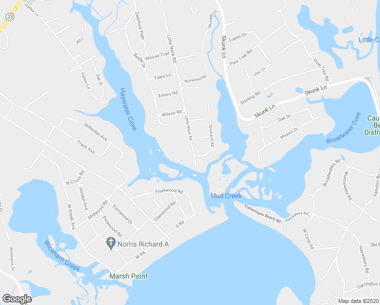 map of restaurants, bars, coffee shops, grocery stores, and more near 3600 Little Neck Road in Cutchogue