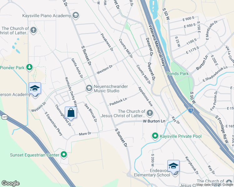 map of restaurants, bars, coffee shops, grocery stores, and more near 1429 Sunset Drive in Kaysville