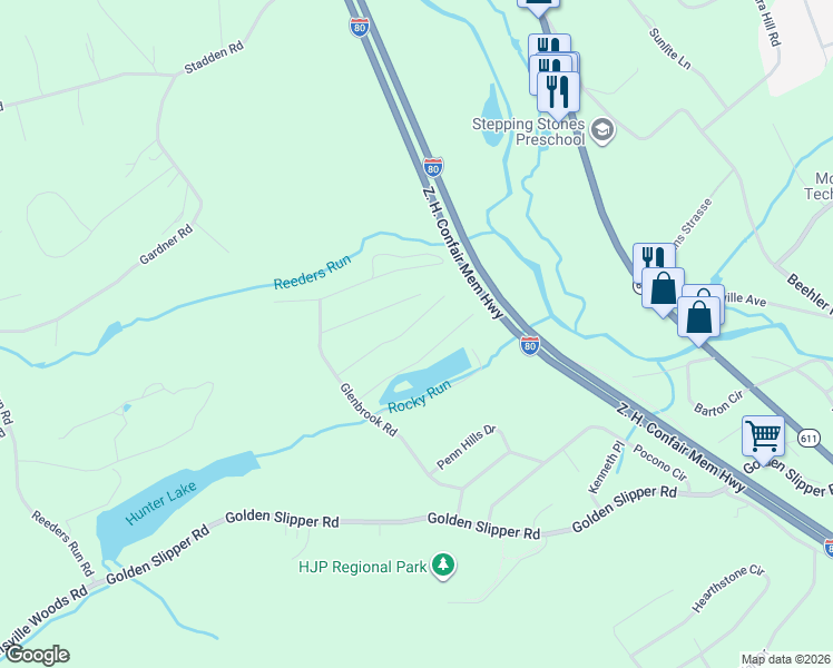map of restaurants, bars, coffee shops, grocery stores, and more near 200-214 Brookdale Rd in Monroe