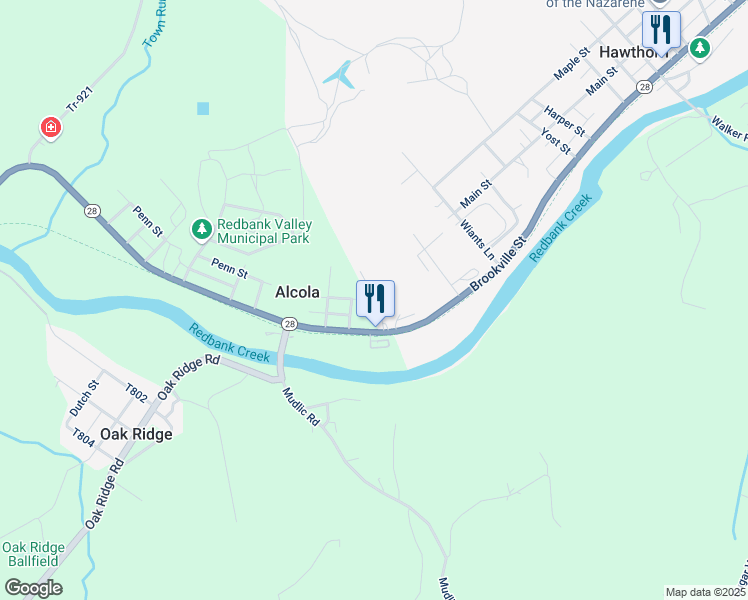map of restaurants, bars, coffee shops, grocery stores, and more near 1038 Cedar Street in Fairmount City