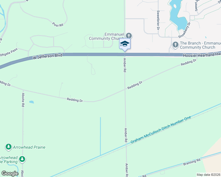 map of restaurants, bars, coffee shops, grocery stores, and more near 12534 Redding Drive in Fort Wayne