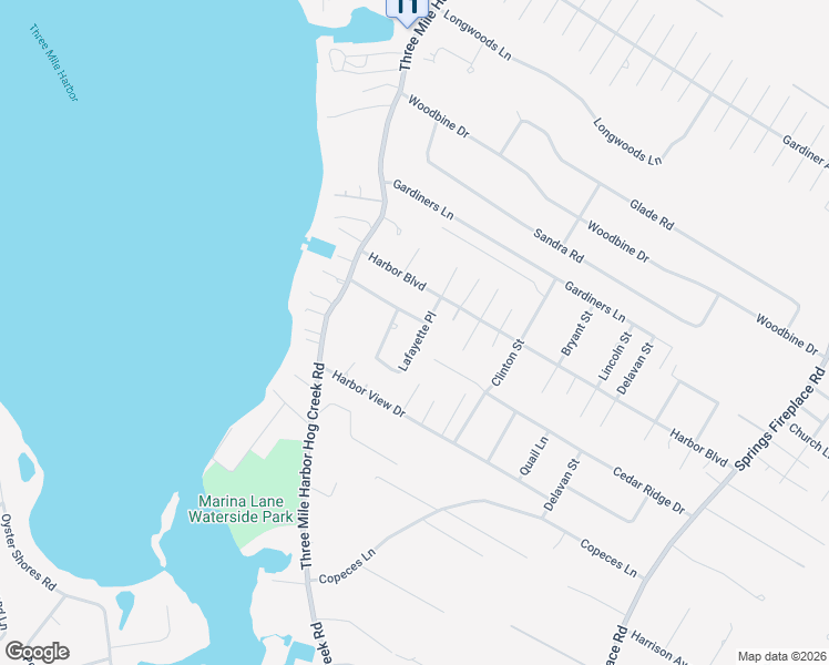 map of restaurants, bars, coffee shops, grocery stores, and more near 18 Lafayette Place in East Hampton