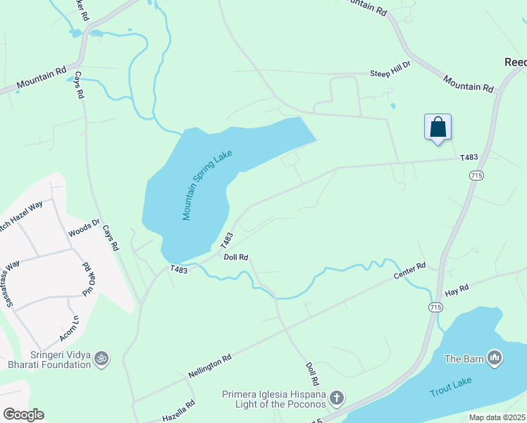 map of restaurants, bars, coffee shops, grocery stores, and more near 1423 Sunset Lane in Stroudsburg