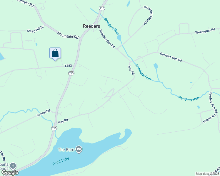 map of restaurants, bars, coffee shops, grocery stores, and more near 327 Brushy Lane in Stroudsburg