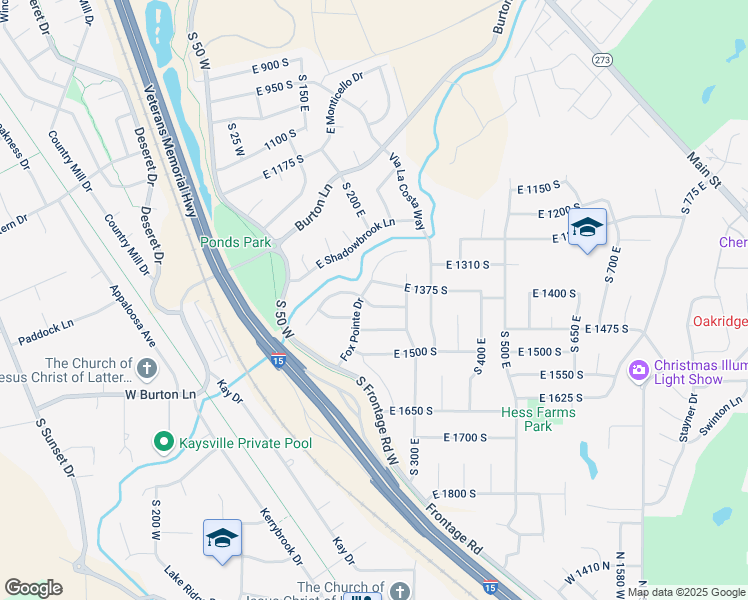 map of restaurants, bars, coffee shops, grocery stores, and more near 255 East 1475 South in Kaysville