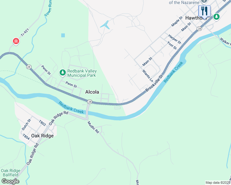 map of restaurants, bars, coffee shops, grocery stores, and more near Cedar Street in Fairmount City