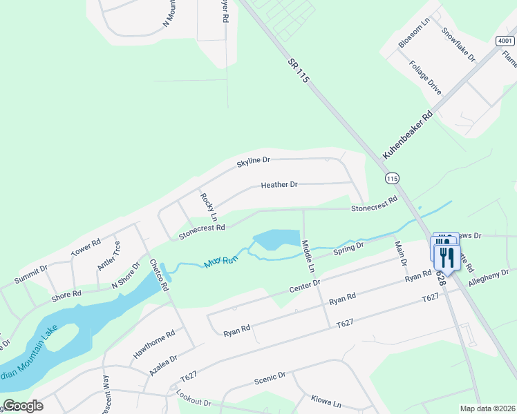 map of restaurants, bars, coffee shops, grocery stores, and more near 8 Stonecrest Rd in Monroe