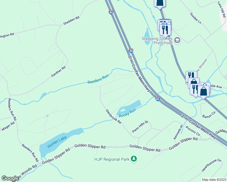 map of restaurants, bars, coffee shops, grocery stores, and more near 159 Merry Hill Road in Bartonsville
