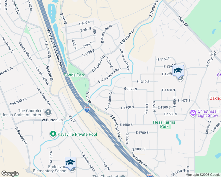 map of restaurants, bars, coffee shops, grocery stores, and more near 245 East 1400 South in Kaysville