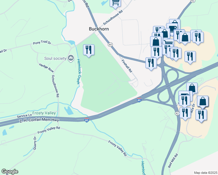 map of restaurants, bars, coffee shops, grocery stores, and more near Duke of Gloucester St in Bloomsburg