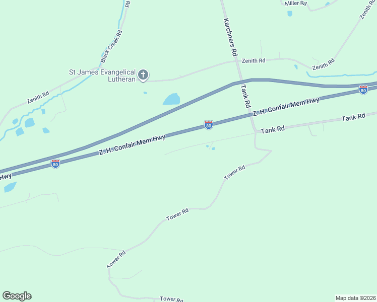 map of restaurants, bars, coffee shops, grocery stores, and more near Z. H. Confair Memorial Highway in Nescopeck