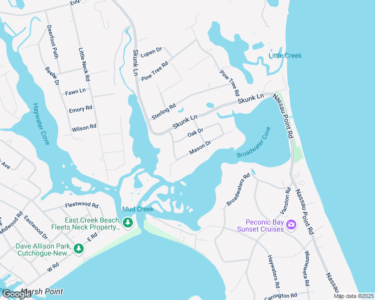 map of restaurants, bars, coffee shops, grocery stores, and more near 1005 Mason Drive in Cutchogue