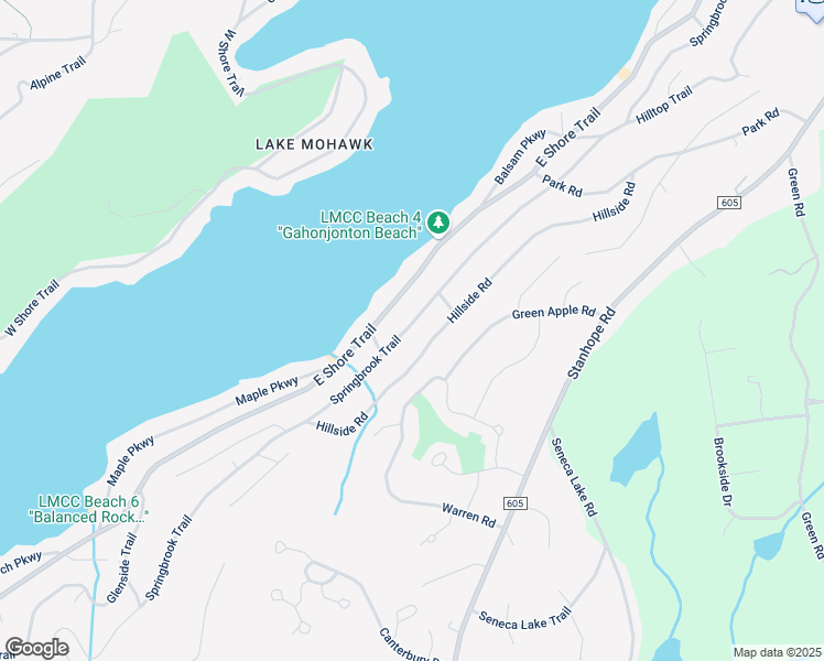 map of restaurants, bars, coffee shops, grocery stores, and more near 235 Springbrook Trail in Sparta